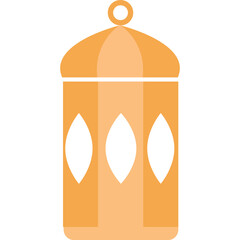 Decorative Orange Lantern With Geometric Pattern And Transparent Background For Festive Occasions