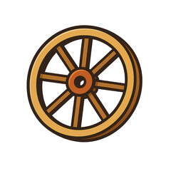 Obraz premium Wooden wheel of bullock cart