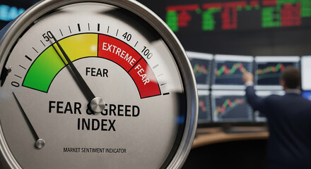 Fear and greed index showing extreme market sentiment