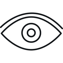 Simple Line Art Eye Symbol Transparent Background Minimalist Icon Represents Vision Healthcare Ophthalmology And Awareness