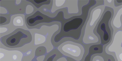 Abstract topographic contour map pattern with smooth gradient shades of gray and subtle purple outlines creating a textured background for design and digital art applications