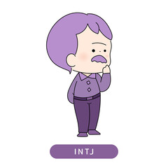 MBTI性格タイプのキャラクター かわいい手描きイラスト intj 建築家