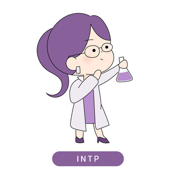 MBTI性格タイプのキャラクター かわいい手描きイラスト intp 論理学者