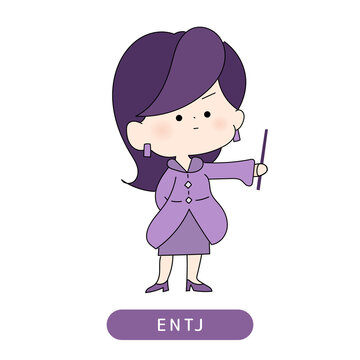 MBTI性格タイプのキャラクター かわいい手描きイラスト entj 指揮官
