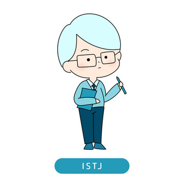 MBTI性格タイプのキャラクター かわいい手描きイラスト istj ロジスティシャン