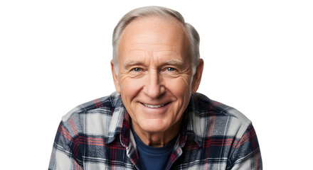 Smiling Senior Man Portrait Happy Mature Male Wellbeing Concept