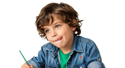 Boy Painting Creative Kid Artwork Artistic Expression Childhood Education