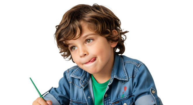 Boy Painting Creative Kid Artwork Artistic Expression Childhood Education