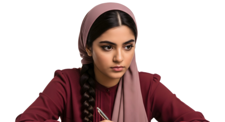 Focused Student Studying Education Writing Academic Learning Knowledge