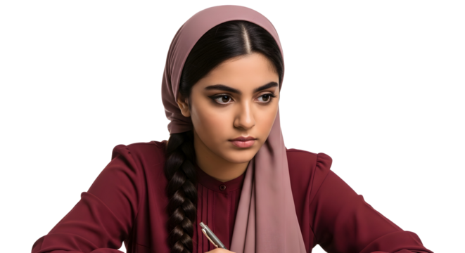 Focused Student Studying Education Writing Academic Learning Knowledge