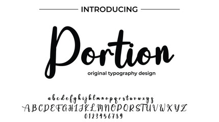 Portion - Elegant Script Font for Smooth Handwritten Design and Creative Typography