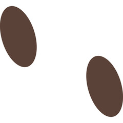 Two Brown Ovals On A Transparent White Background Abstract Minimalist Graphic Design Element