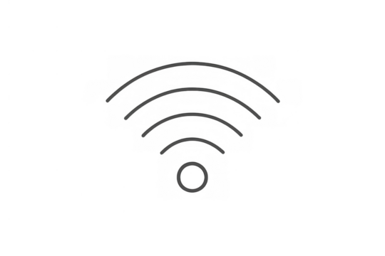 Wi-fi signal icon representing wireless internet network connection, technology, and global communication