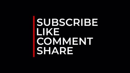 4k Red and white Minimalist subscribe comment like and share - Powered by Adobe
