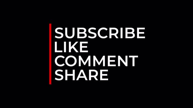 4k Red and white Minimalist subscribe comment like and share