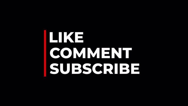 Minimalist Subscribe Comment Like Share. Minimalist Social Media Call-to-Action Bar Animation - Powered by Adobe