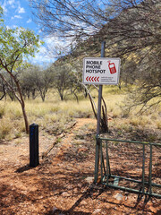 Mobile phone hotspot in remote Australia