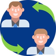 Change icon for strategy and management, website, application, printing, document, poster design, etc