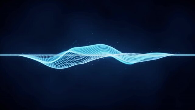 Flowing wave lines, loop animation, 3d rendering 4k