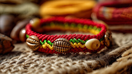 Vibrant Ma Dengn Beach Festival African Bracelet A Symbol of Culture and Celebration on the Shores of Africa