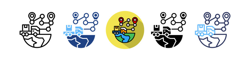 Export Routes multiple icon