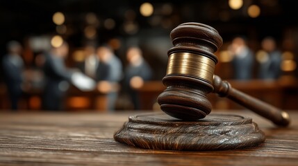 Courtroom Judge Gavel and Legal Justice