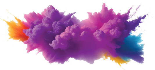 Abstract Multicolor Watercolor Paint Explosion and Splash Background with Bold Vibrant Stains, Ideal for Modern Art Prints, Flyers, and Creative Presentations