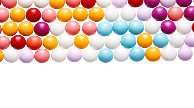Colorful easter eggs arranged in rows isolated on transparent background - Powered by Adobe