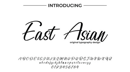 East Asian - Elegant Script Font for Smooth Handwritten Design and Creative Typography