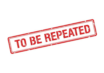 Red neon stamp to be repeated isolated on transparent background