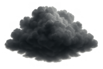 Dark storm cloud forming, bringing severe weather, rain, and potential natural disaster. Ominous atmosphere element