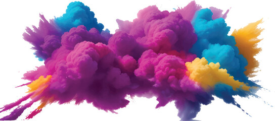 Vibrant Aquarelle Watercolor Paint Splash and Stain with Multicolor Brush Strokes on Clean White Canvas for Fresh Modern Art Design