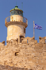 Saint Nicholas Fortress Lighthouse, Rhodes, Greece