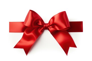 Naklejka premium Ribbon gift red celebration.