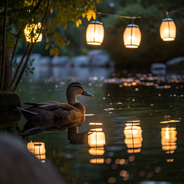 duck on the lake