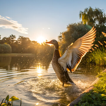 heron on the river