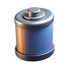 High-quality 3d render of a spare battery for everyday use and devices transparent background