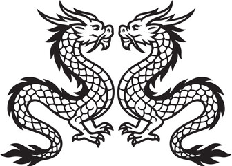 mirrored_asian_dragons_vector.eps