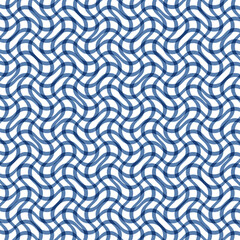  abstract blue colour seamless chaqe plade wave pattern used for table clothes ,textile, wallpaper etc..