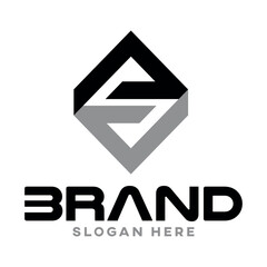  Modern logo letter P S cube