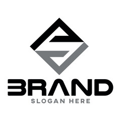 Modern logo letter P S cube