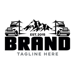 Modern truck mountain logo