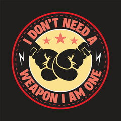 Bold boxing gloves symbol with confident message for strength and determination, perfect for motivational posters and fitness apparel designs