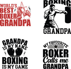 Celebrate Grandpa's Boxing Passion with These Unique Designs, Perfect for T-Shirts, Mugs, and Gifts Honoring the World's Best Boxer and Grandfather