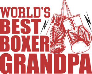 Celebrate your champion grandpa with this unique boxing design, the perfect gift for Father's Day or his birthday honoring the world's best boxer grandpa