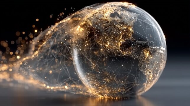 Illuminated Earth Networks: A Digital Map of Connections Across Continents and Oceans