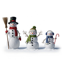 snowman with a red hat