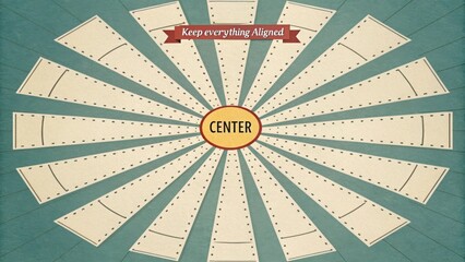 Radial Design with a Central Circle and Alignment Message