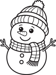 Christmas Snowman Svg 
