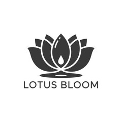 Obraz premium Lotus Flower Logo Design – Spiritual and Wellness Emblem, Nature and Beauty Icon Vector
